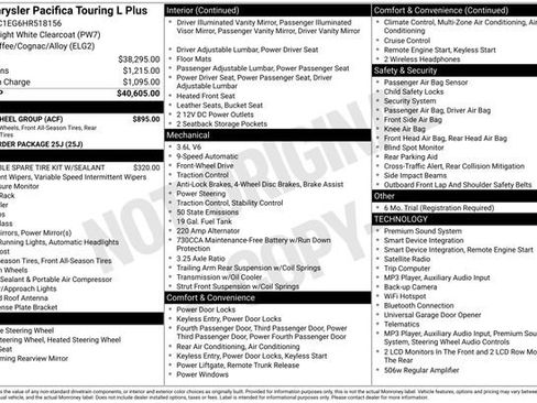Used 2017 Chrysler Pacifica Touring-L Plus w/ Tire & Wheel Group FWD image 2