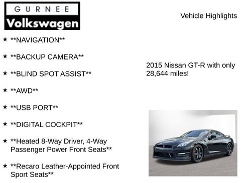 Used 2015 Nissan GT-R Black Edition AWD/4WD image 7