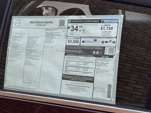 New 2025 Nissan Sentra SV w/ All-Weather Package image 20