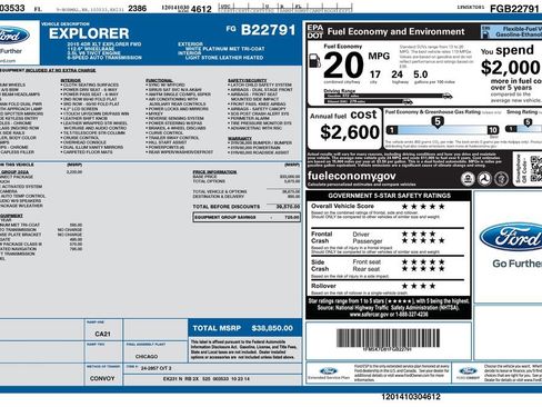 Used 2015 Ford Explorer XLT w/ Equipment Group 202A image 34