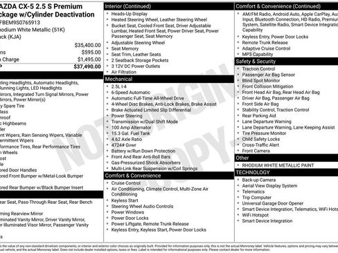 New 2025 MAZDA CX-5 AWD 2.5 S w/ Premium Plus Pkg image 33