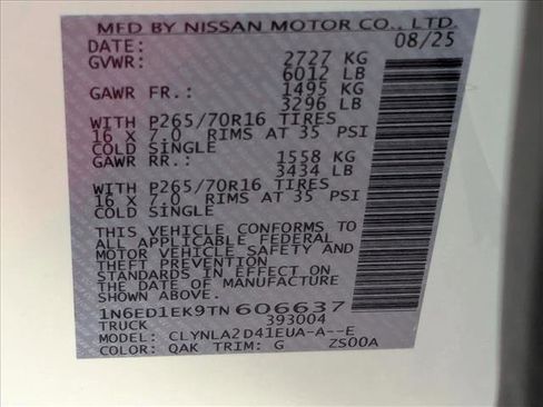 New 2026 Nissan Frontier S image 16