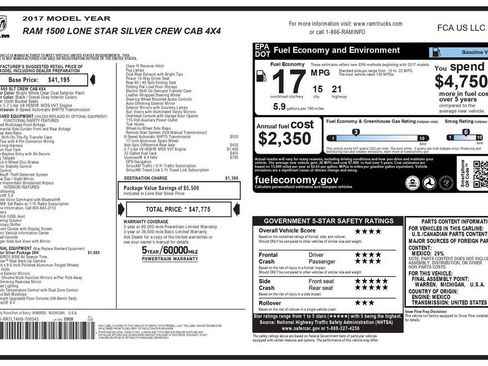 Used 2017 RAM 1500 Lone Star image 30