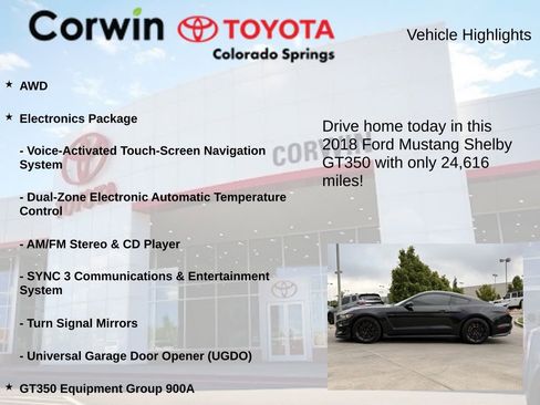 Used 2018 Ford Mustang Shelby GT350 w/ Electronics Package RWD image 6