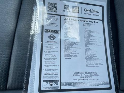 Used 2017 Toyota Tacoma TRD Pro AWD/4WD image 27