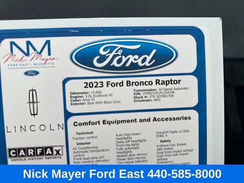 Used 2023 Ford Bronco Raptor image 38