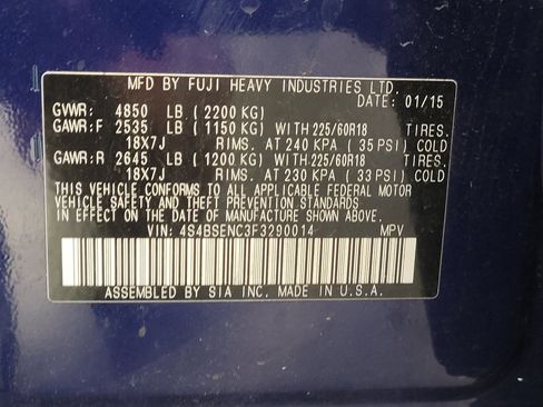 Used 2015 Subaru Outback 3.6R Limited image 33