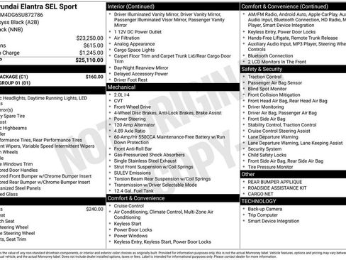 Used 2025 Hyundai Elantra Sport w/ Cargo Package image 17