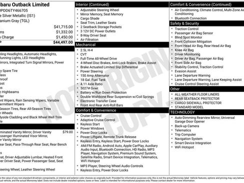 New 2026 Subaru Outback Limited image 43