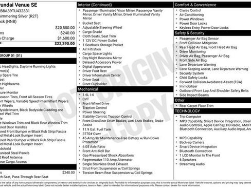 Used 2026 Hyundai Venue SE FWD image 24