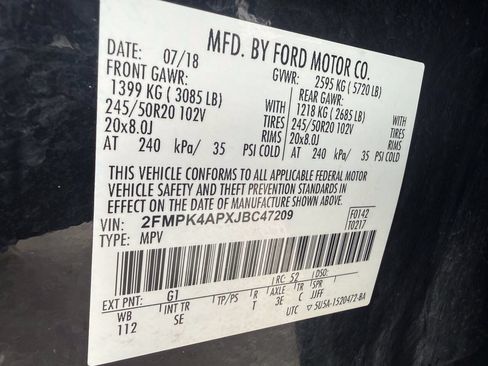 Used 2018 Ford Edge Sport w/ Equipment Group 401A AWD/4WD image 29