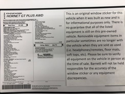 Certified 2024 Dodge Hornet GT image 2