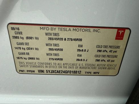Used 2016 Tesla Model X 75D AWD/4WD image 64