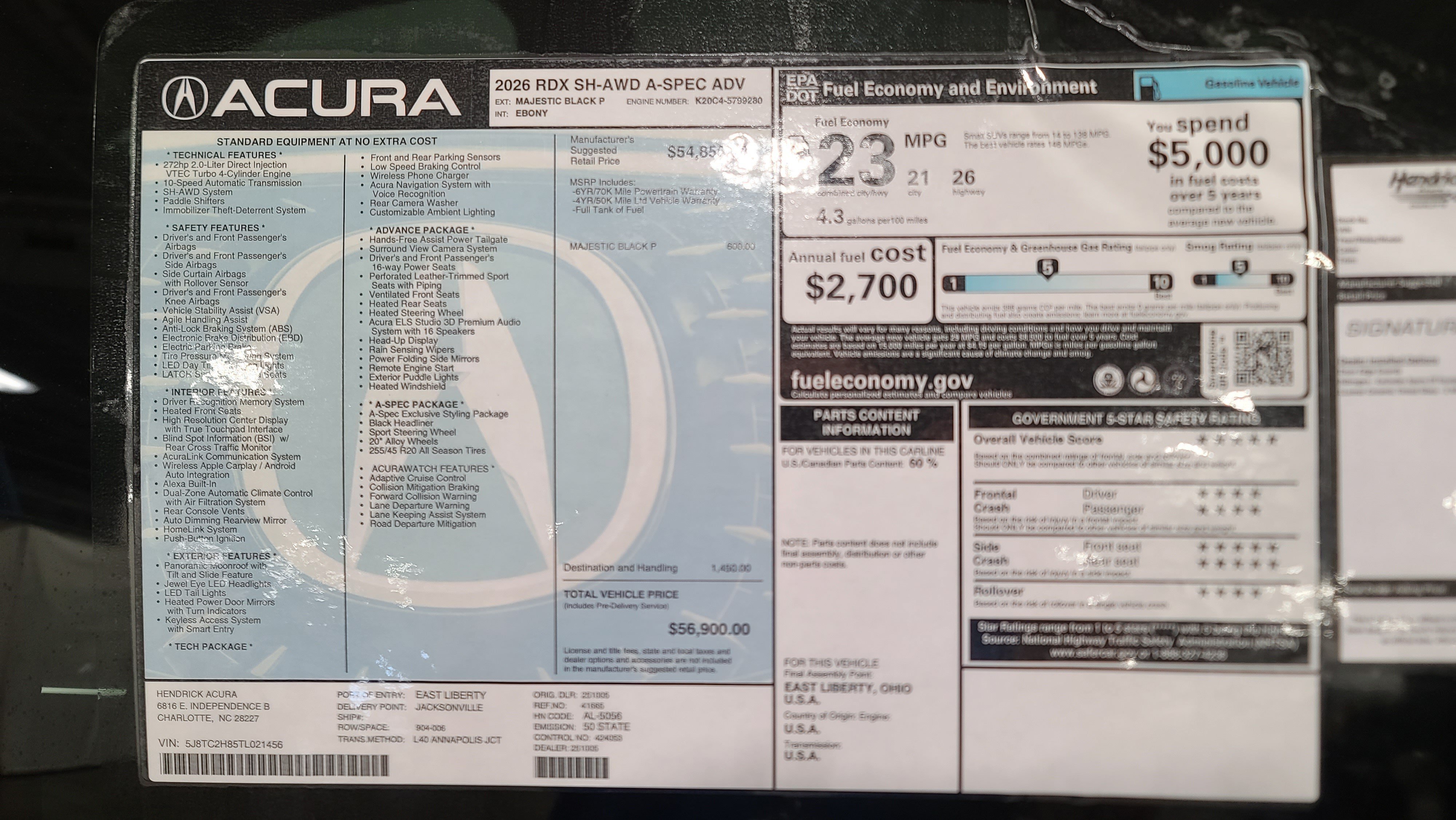 Certified 2026 Acura RDX w/ Advance Package AWD/4WD image 35