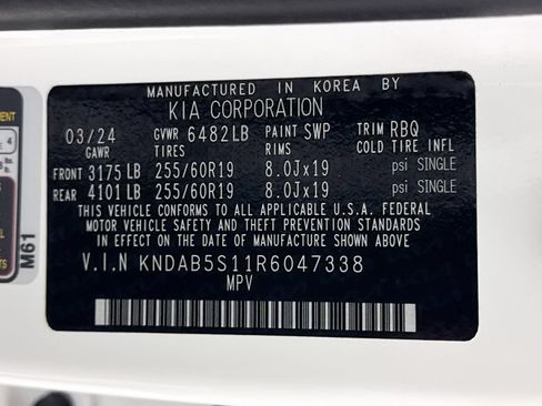 Certified 2024 Kia EV9 Light Long Range RWD image 40
