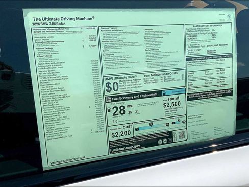 New 2026 BMW 740i 740i image 20