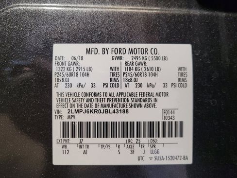 Used 2018 Lincoln MKX Select w/ Select Plus Package FWD image 33