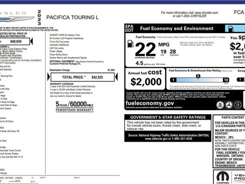 Used 2023 Chrysler Pacifica Touring-L image 5