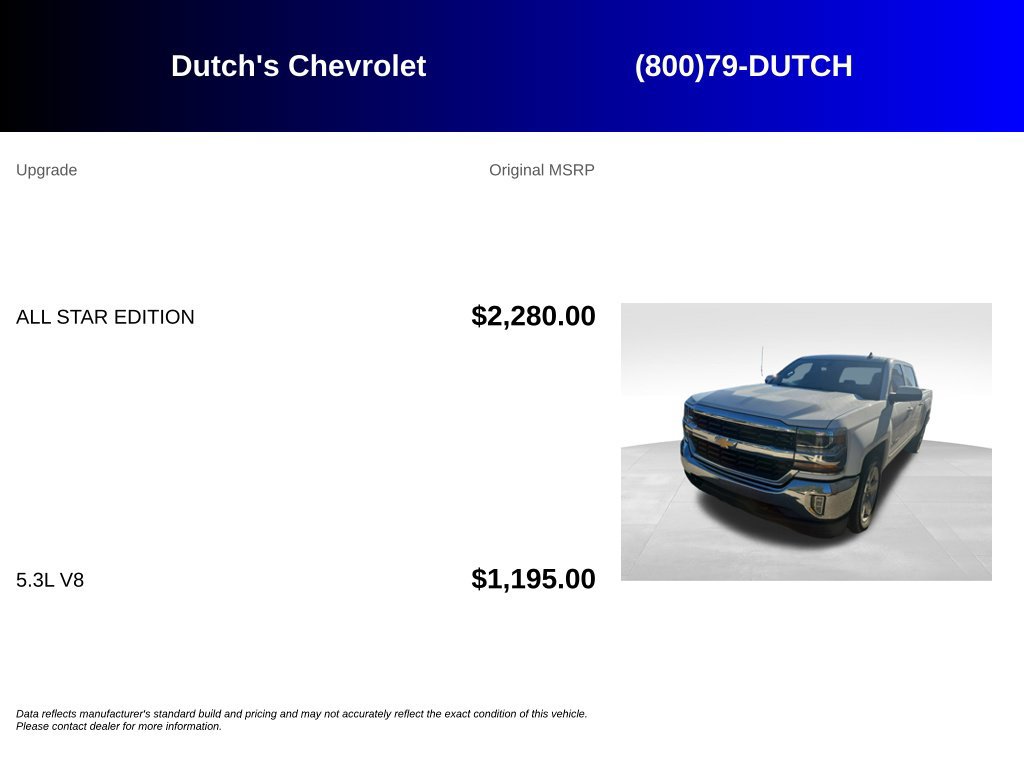 Used 2016 Chevrolet Silverado 1500 LT w/ All Star Edition AWD/4WD image 5