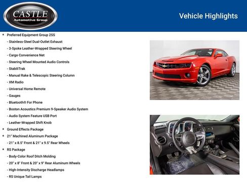 Used 2010 Chevrolet Camaro SS w/ LPO, Ground Effects Package image 8