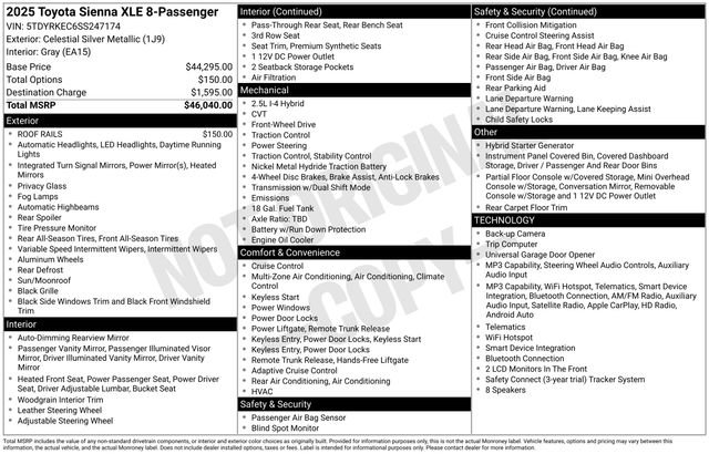 Used 2025 Toyota Sienna XLE FWD image 28