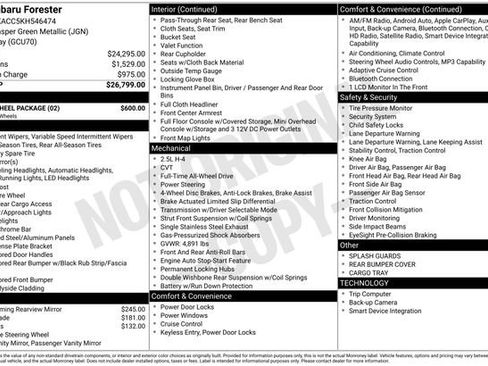 Used 2019 Subaru Forester Base w/ Alloy Wheel Package image 6