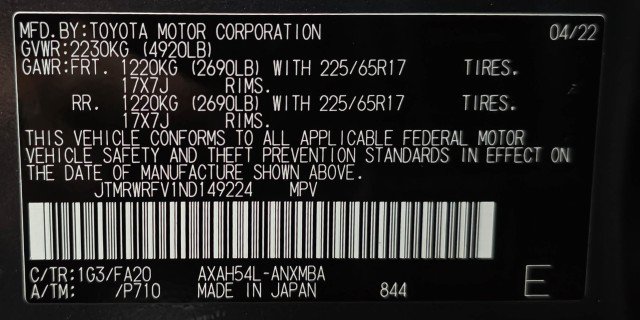 Used 2022 Toyota RAV4 XLE w/ Convenience Package AWD/4WD image 45