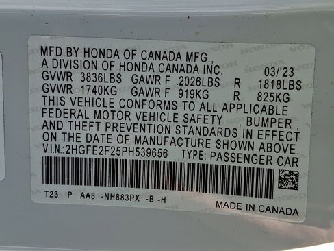 Certified 2023 Honda Civic LX image 28