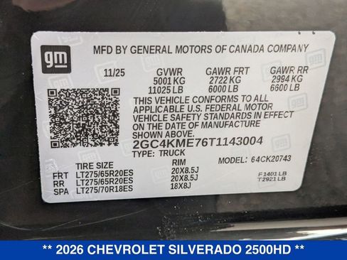 New 2026 Chevrolet Silverado 2500 Custom w/ Custom Value Package image 34