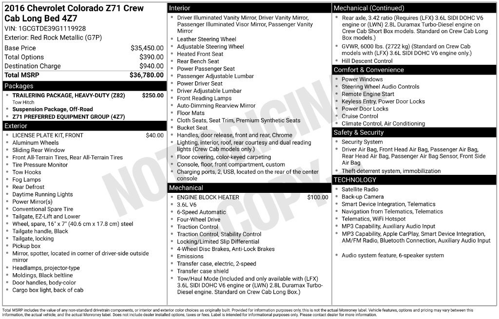 Used 2016 Chevrolet Colorado Z71 AWD/4WD image 28