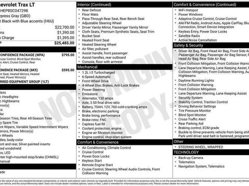 Certified 2025 Chevrolet Trax LT w/ Driver Confidence Package FWD image 41