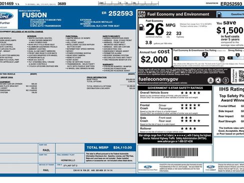 Used 2014 Ford Fusion Titanium image 2