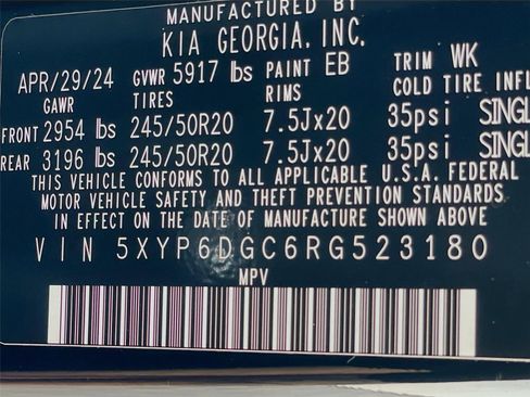 Certified 2024 Kia Telluride S w/ S Sunroof Package AWD/4WD image 39