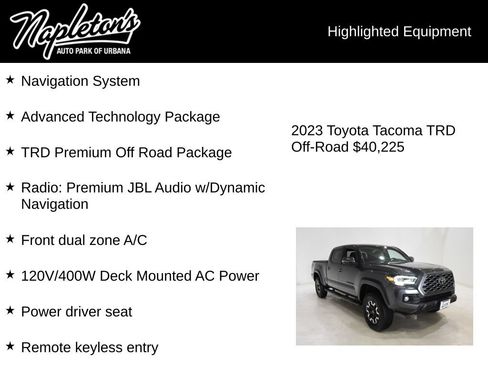 Used 2023 Toyota Tacoma TRD Off-Road w/ TRD Premium Off Road Package AWD/4WD image 15