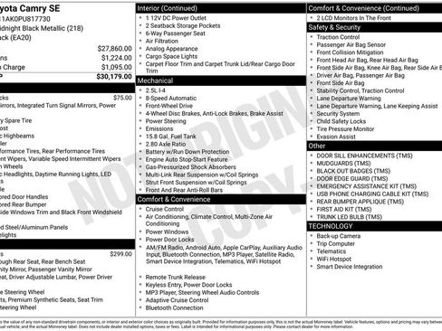 Used 2023 Toyota Camry SE image 2