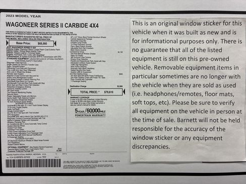 Certified 2023 Jeep Wagoneer Series II w/ Convenience Group I AWD/4WD image 2