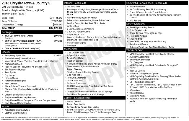 Used 2016 Chrysler Town & Country S w/ Driver Convenience Group FWD image 33