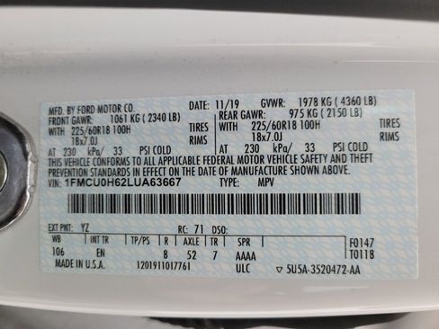 Used 2020 Ford Escape SEL image 33