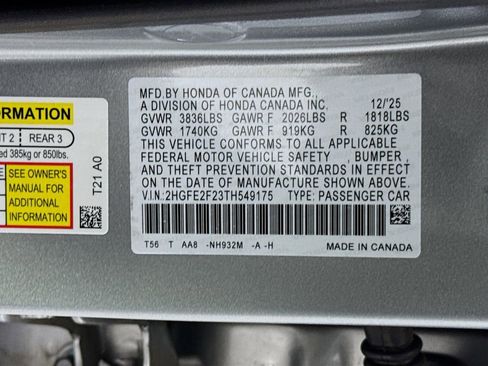 New 2026 Honda Civic LX image 29