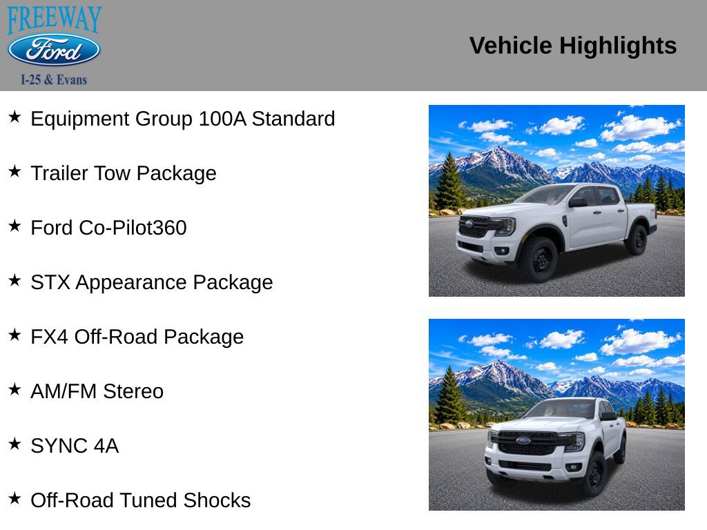 New 2026 Ford Ranger XL w/ FX4 Off-Road Package AWD/4WD image 2