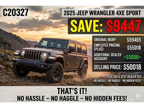 New 2025 Jeep Wrangler Unlimited Sport S 4xe w/ Convenience Group AWD/4WD image 2