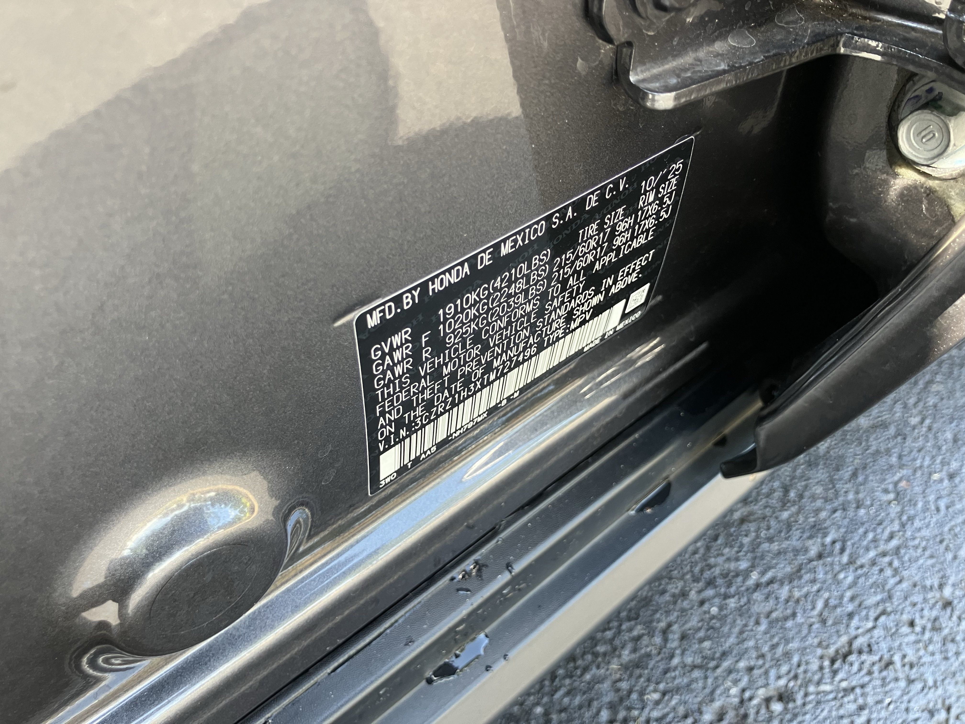 Certified 2026 Honda HR-V LX image 30