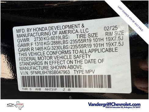 Used 2025 Honda Odyssey Sport-L image 30