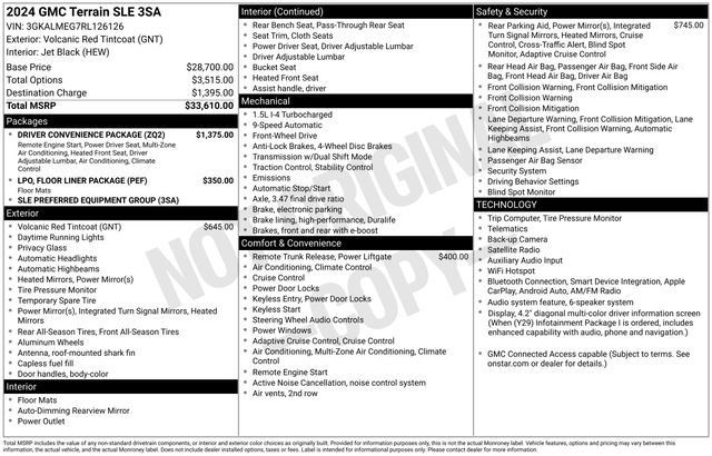 Used 2024 GMC Terrain SLE w/ Driver Convenience Package FWD image 2