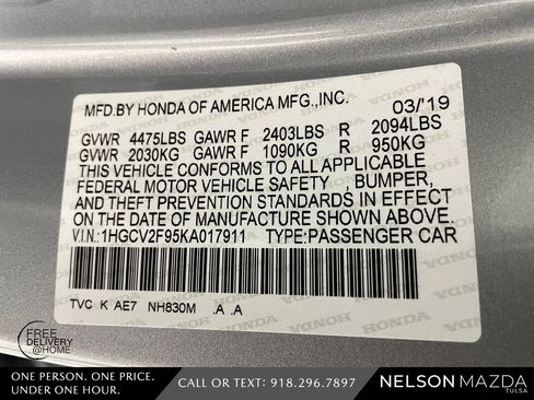 Used 2019 Honda Accord Touring image 58