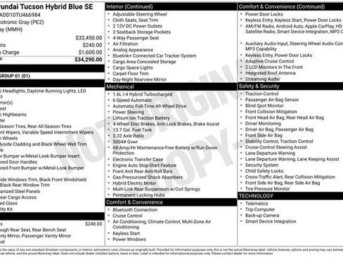 New 2026 Hyundai Tucson Blue SE AWD/4WD image 9