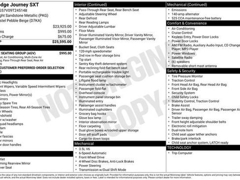 Used 2009 Dodge Journey SXT w/ Flexible Seating Group image 2