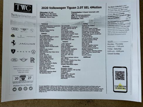 Used 2020 Volkswagen Tiguan SEL AWD/4WD image 47