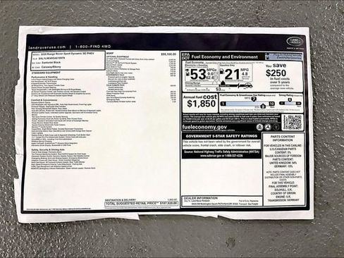 New 2025 Land Rover Range Rover Sport Dynamic SE image 12