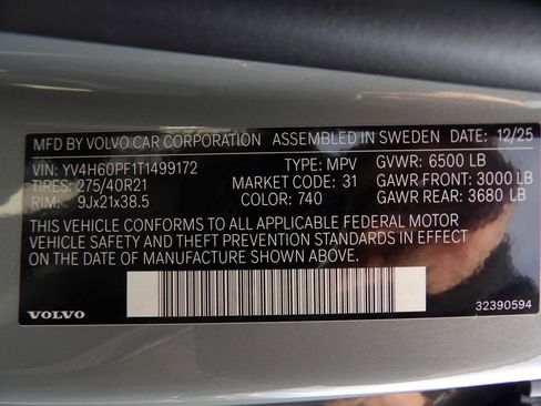 New 2026 Volvo XC90 T8 Ultra w/ Protection Package Premier AWD/4WD image 32